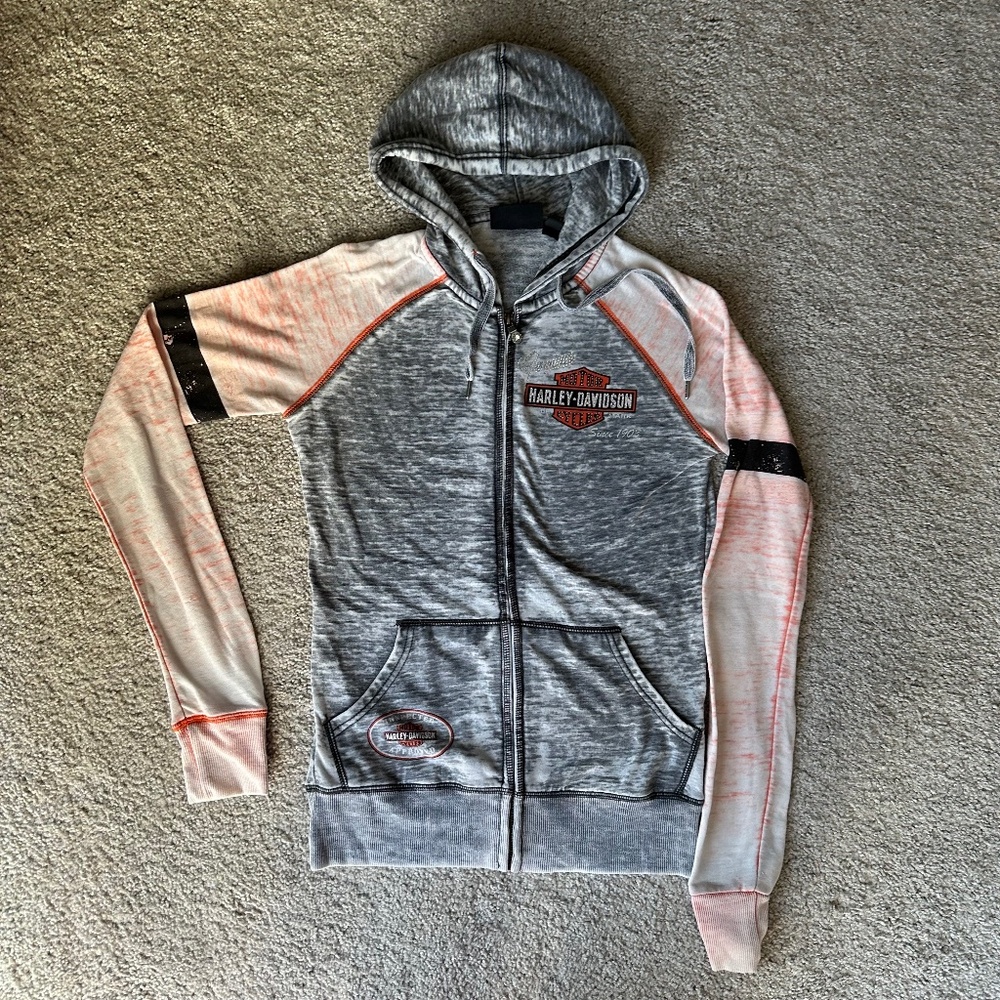 Harley-Davidson Women's Genuine Oil Can Burnout Hoodie